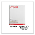 Universal Two-Pocket Portfolio, Embossed Leather Grain Paper, 11 x 8.5, White, 25/Box (56604)