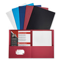 Universal Two-Pocket Portfolio, Embossed Leather Grain Paper, 11 x 8.5, Assorted Colors, 25/Box (56613)
