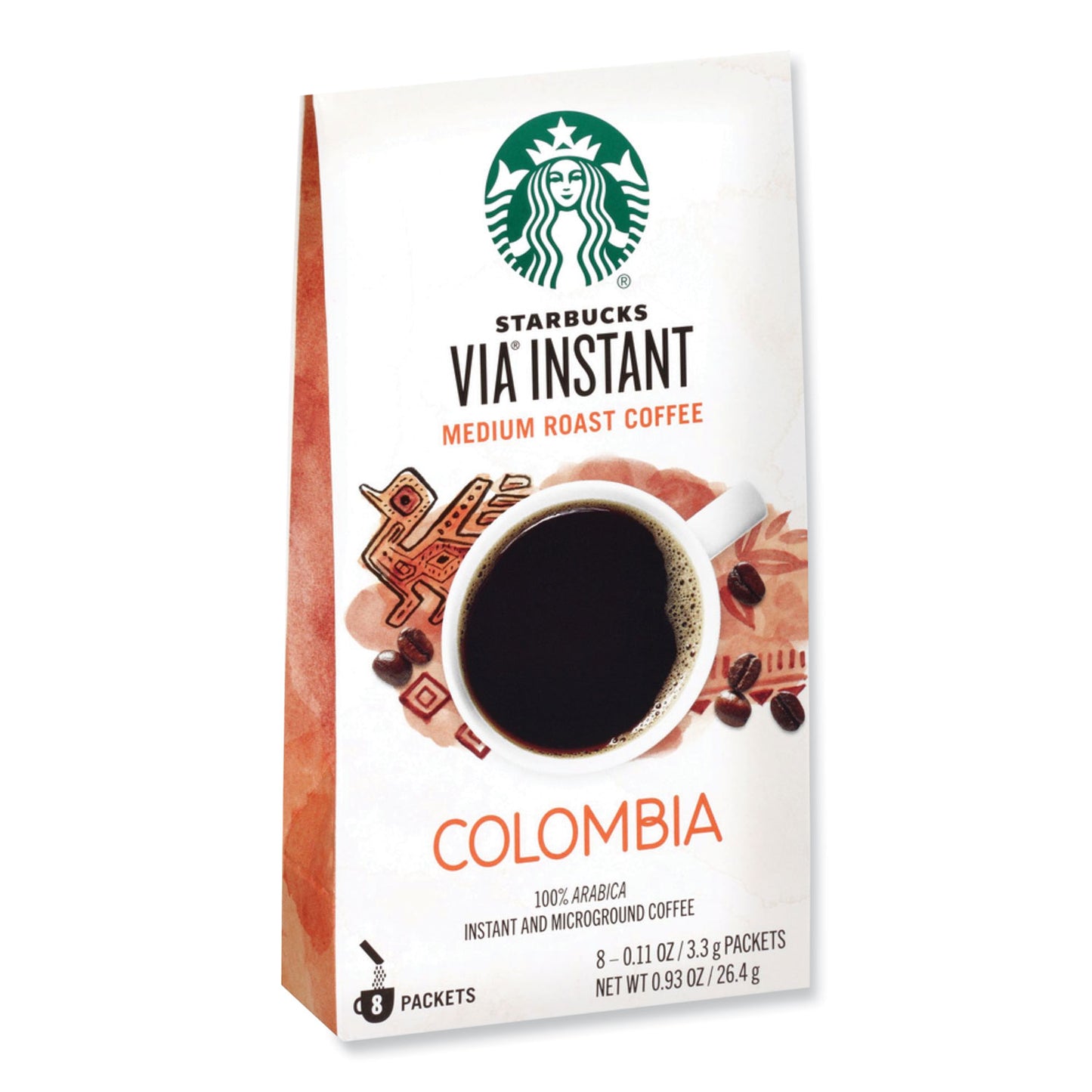 Starbucks VIA Ready Brew Coffee, Colombia, 1.4 oz Packet, 8/Pack, 12 Packs/Carton (12407839CT)