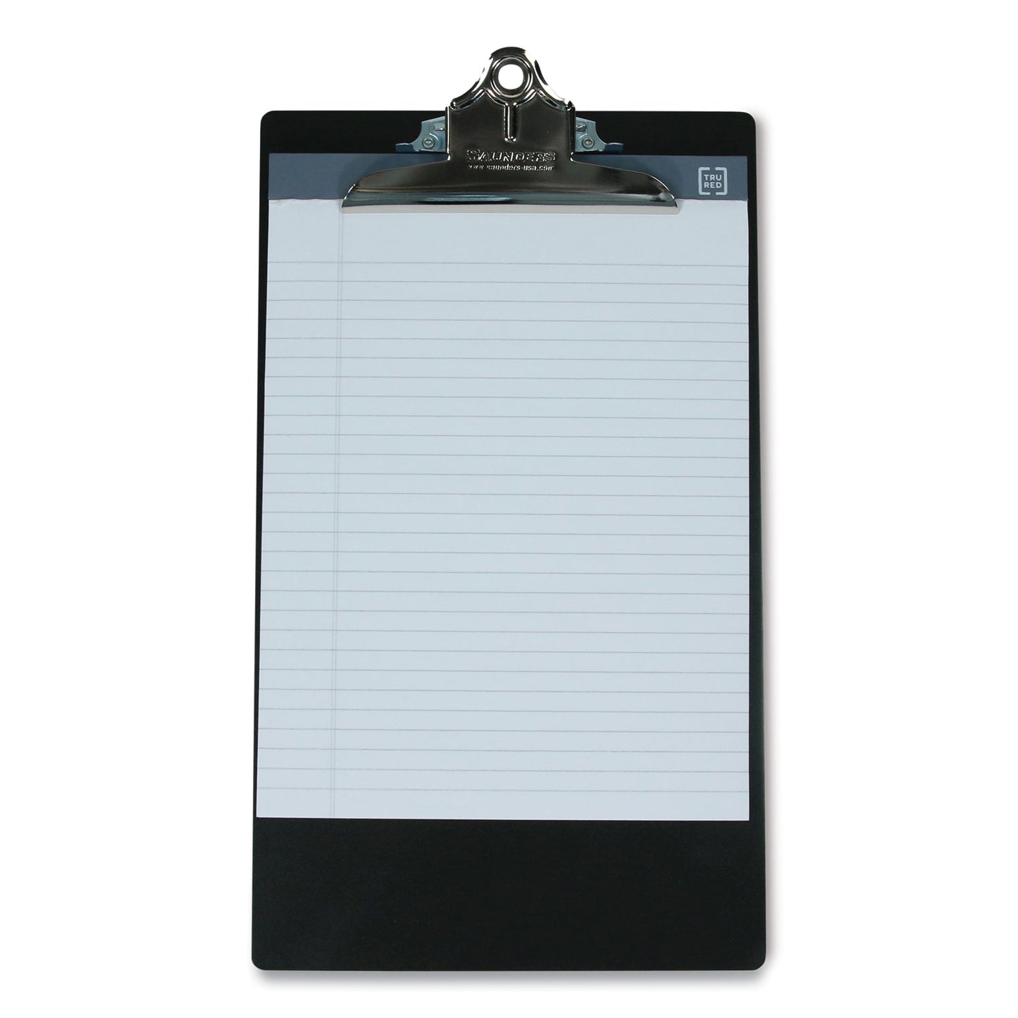 Saunders Aluminum Clipboard, 1" Clip Capacity, Holds 8.5 x 14 Sheets, Black (23519)