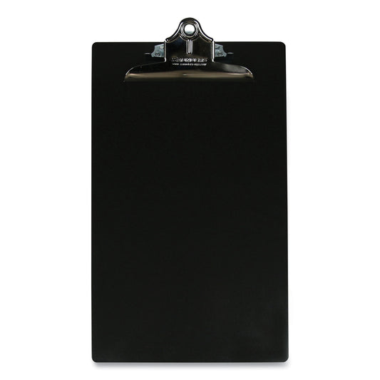 Saunders Aluminum Clipboard, 1" Clip Capacity, Holds 8.5 x 14 Sheets, Black (23519)