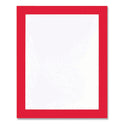 Deflecto Self Adhesive Sign Holders, 11 x 17 Insert, Clear with Red Border, 2/Pack (68886R)