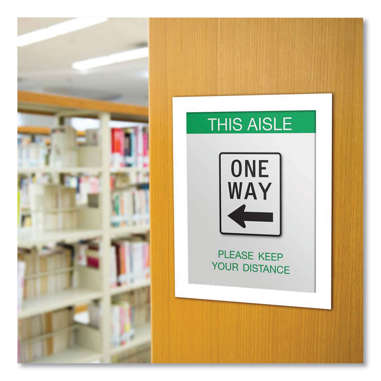 Deflecto Self Adhesive Sign Holders, 11 x 17, Clear with White Border, 2/Pack (68886W)