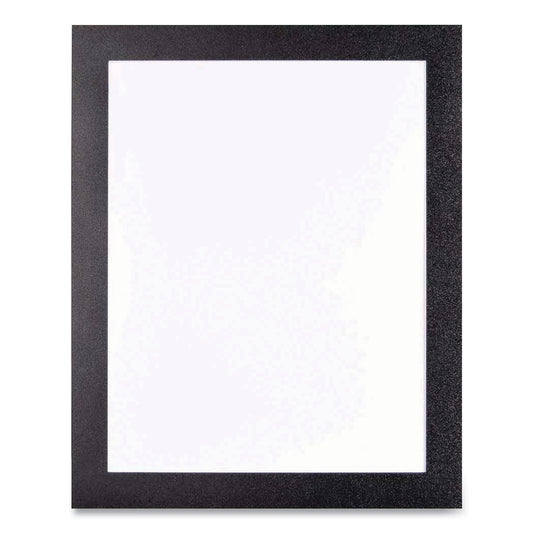 Deflecto Self Adhesive Sign Holders, 8.5 x 11 Insert, Clear with Black Border, 2/Pack (68776B)