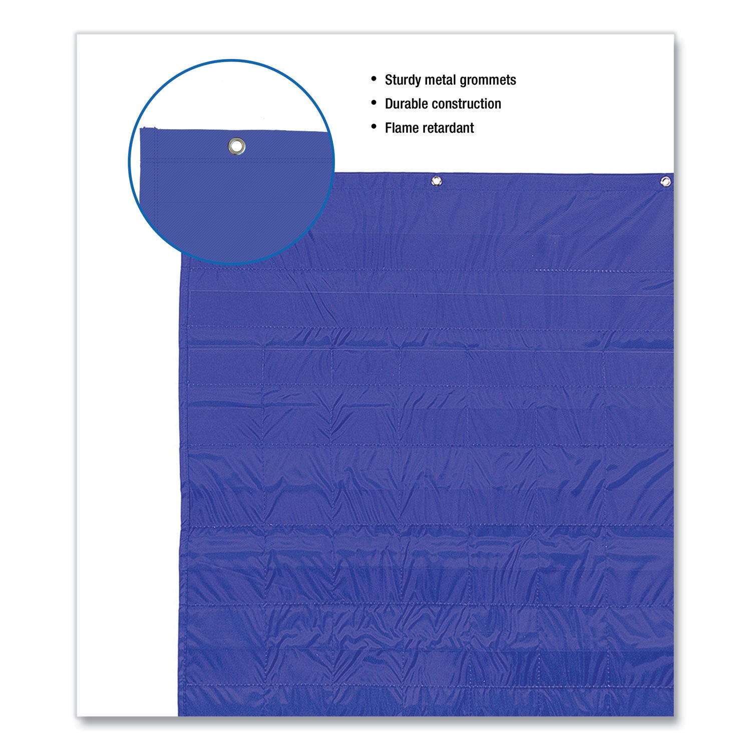 Carson-Dellosa Complete Calendar and Weather Pocket Chart, 51 Pockets, 26 x 37.25, Blue (158003)