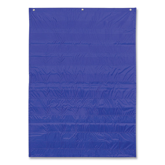 Carson-Dellosa Complete Calendar and Weather Pocket Chart, 51 Pockets, 26 x 37.25, Blue (158003)