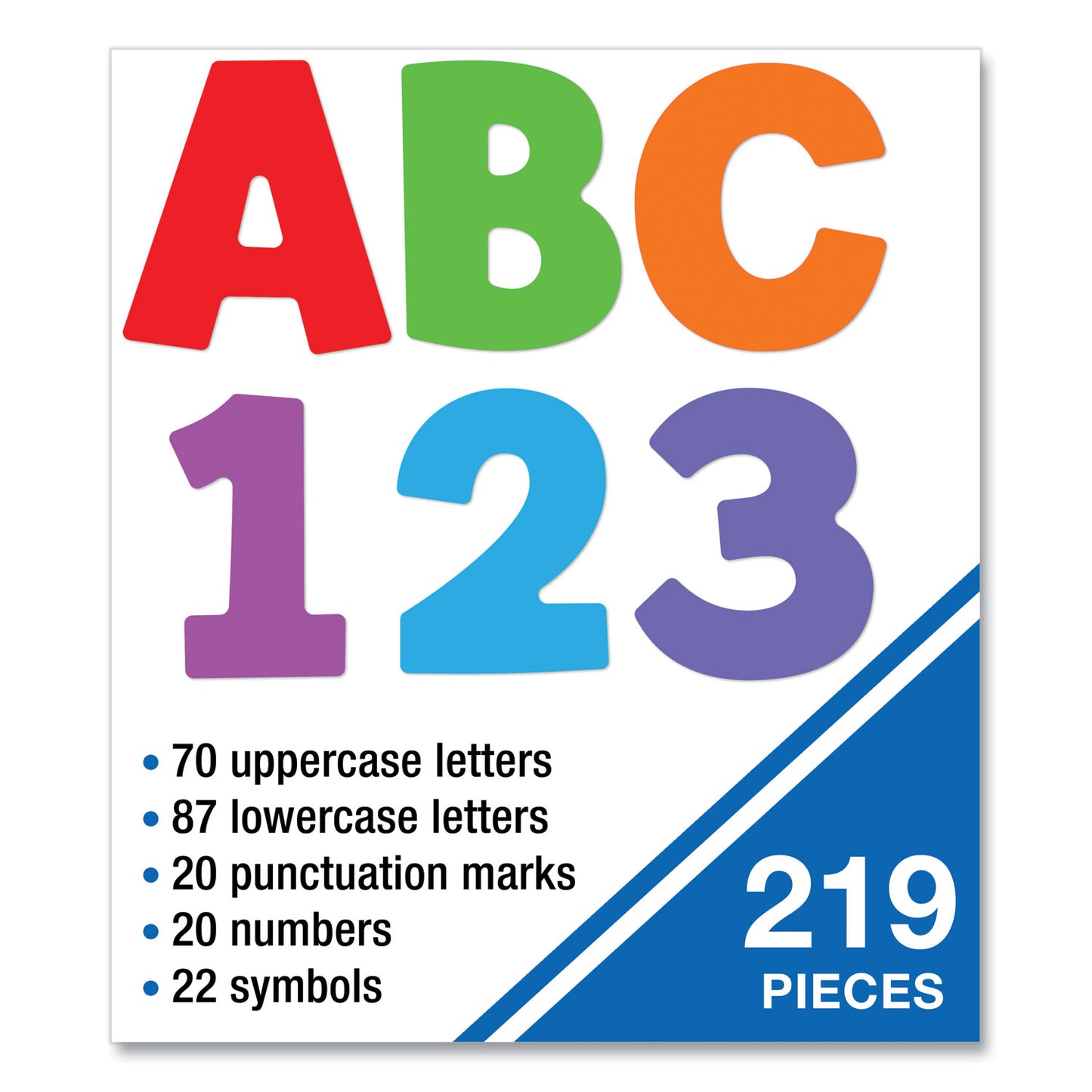 Carson-Dellosa EZ Letter Combo Packs, Color Splash Assortment, 4"h, 219 Characters (130098)
