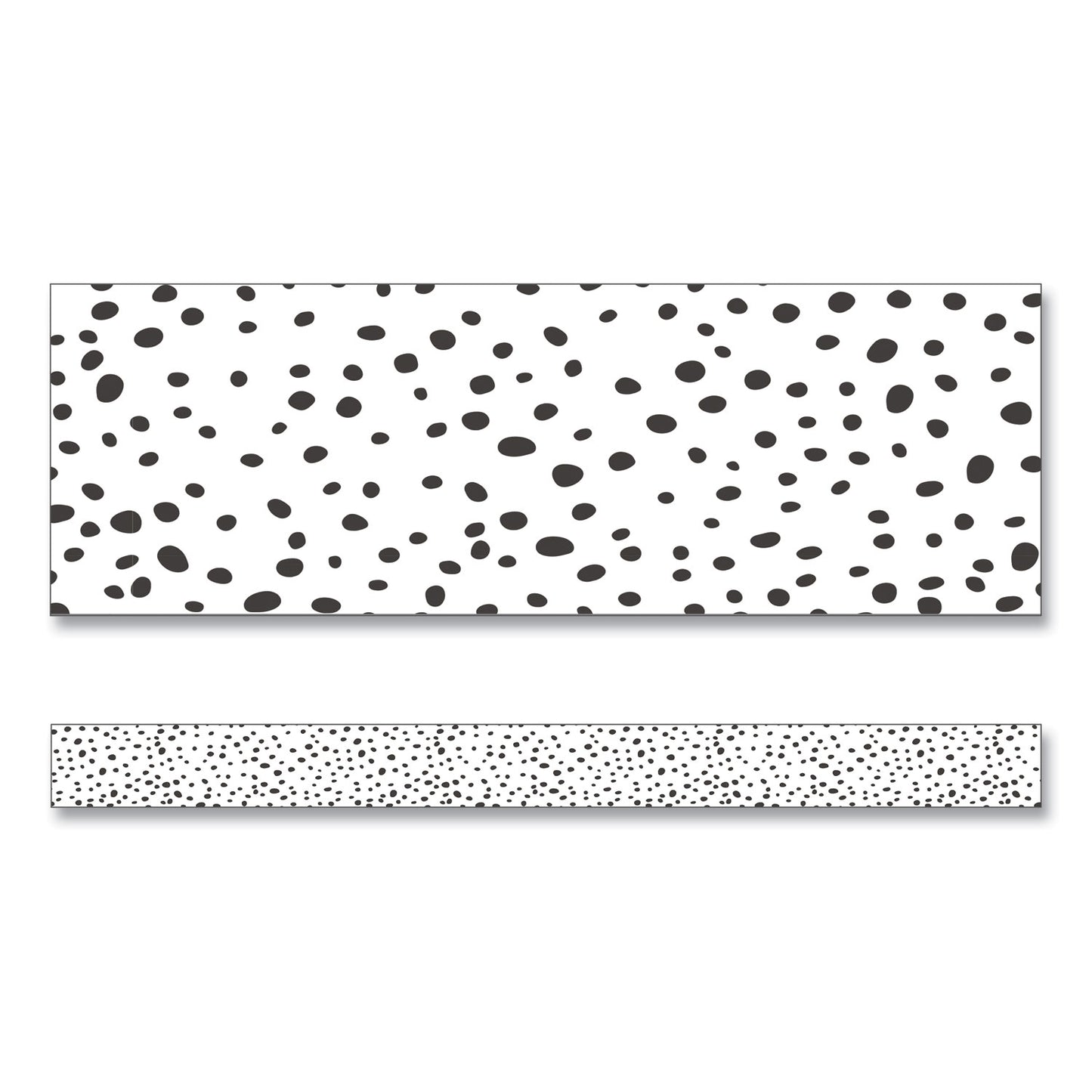Carson-Dellosa Straight Borders, Dotted, 3" x 3 ft, Black/White, 12/Pack (108495)