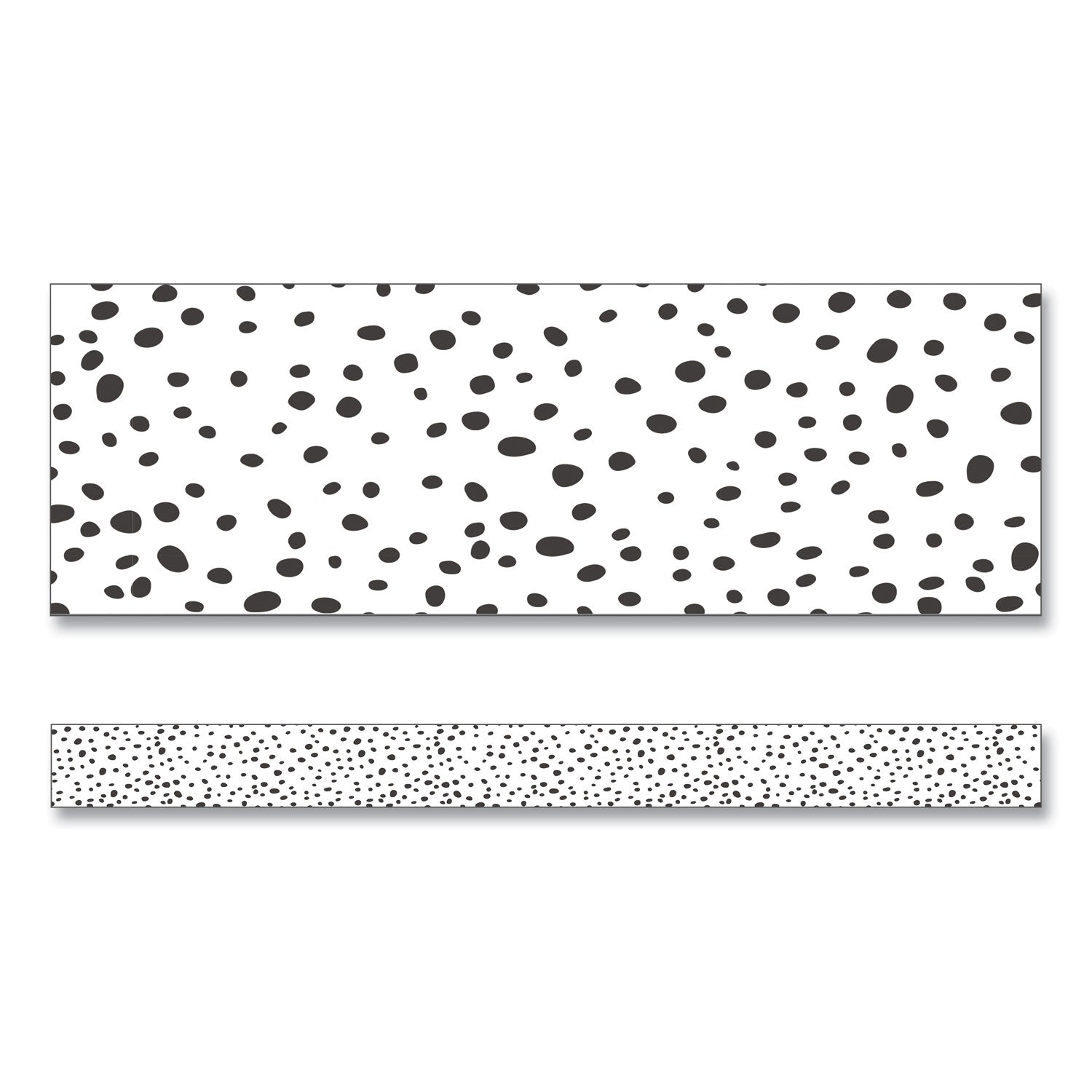 Carson-Dellosa Straight Borders, Dotted, 3" x 3 ft, Black/White, 12/Pack (108495)