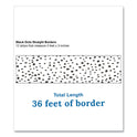 Carson-Dellosa Straight Borders, Dotted, 3" x 3 ft, Black/White, 12/Pack (108495)