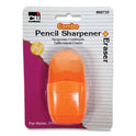 Charles Leonard One-Hole Pencil Sharpener/Eraser Combo, 1" x 0.75", Randomly Assorted Colors (80735)