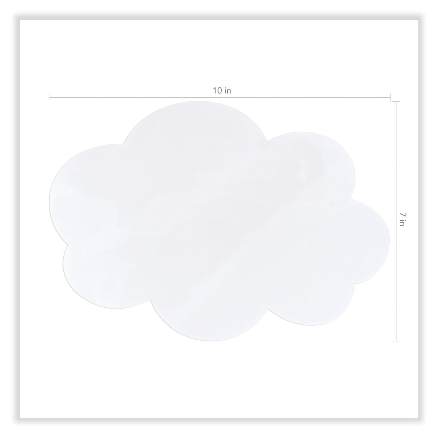 Pacon Self Stick Dry Erase Clouds, 7 x 10, White Surface, 10/Pack (9014)