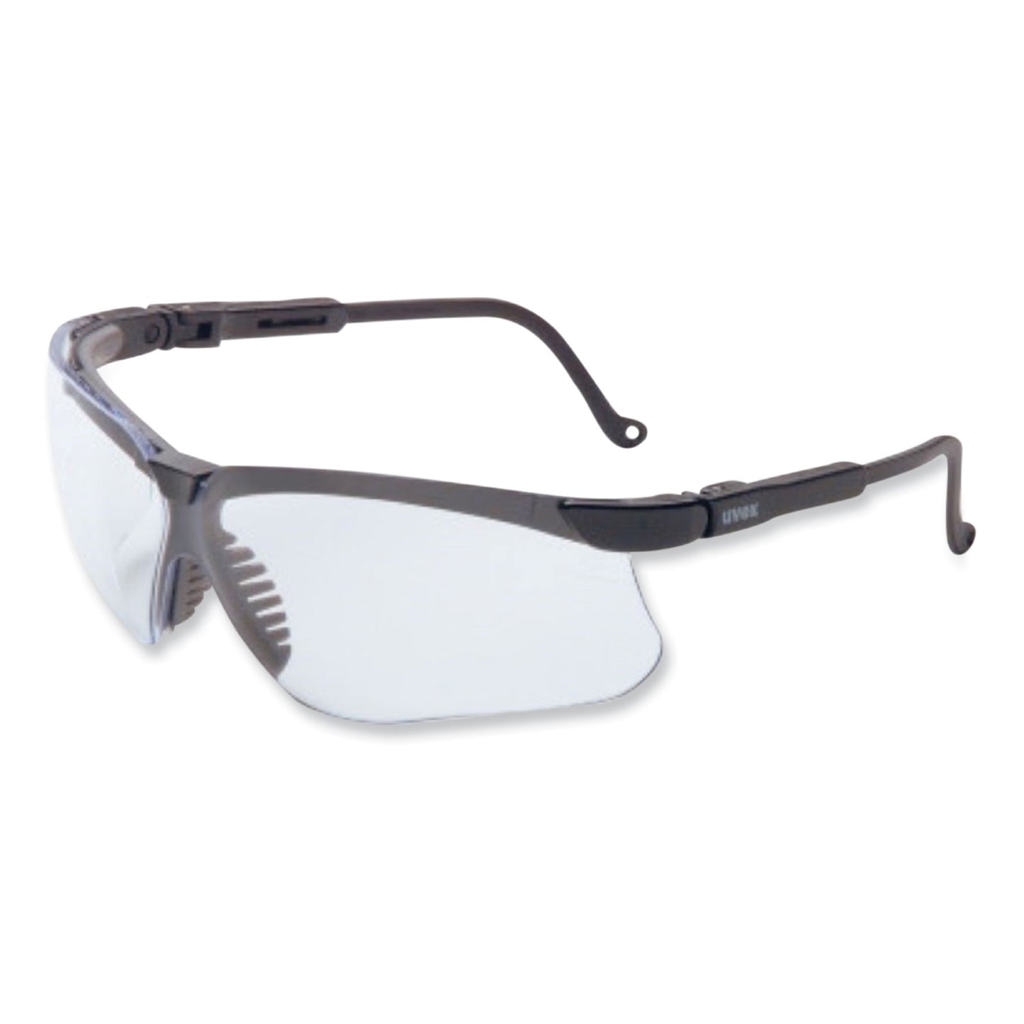 Uvex Genesis Safety Eyewear, Black Nylon Frame, Clear Polycarbonate Lens (S3200HS)