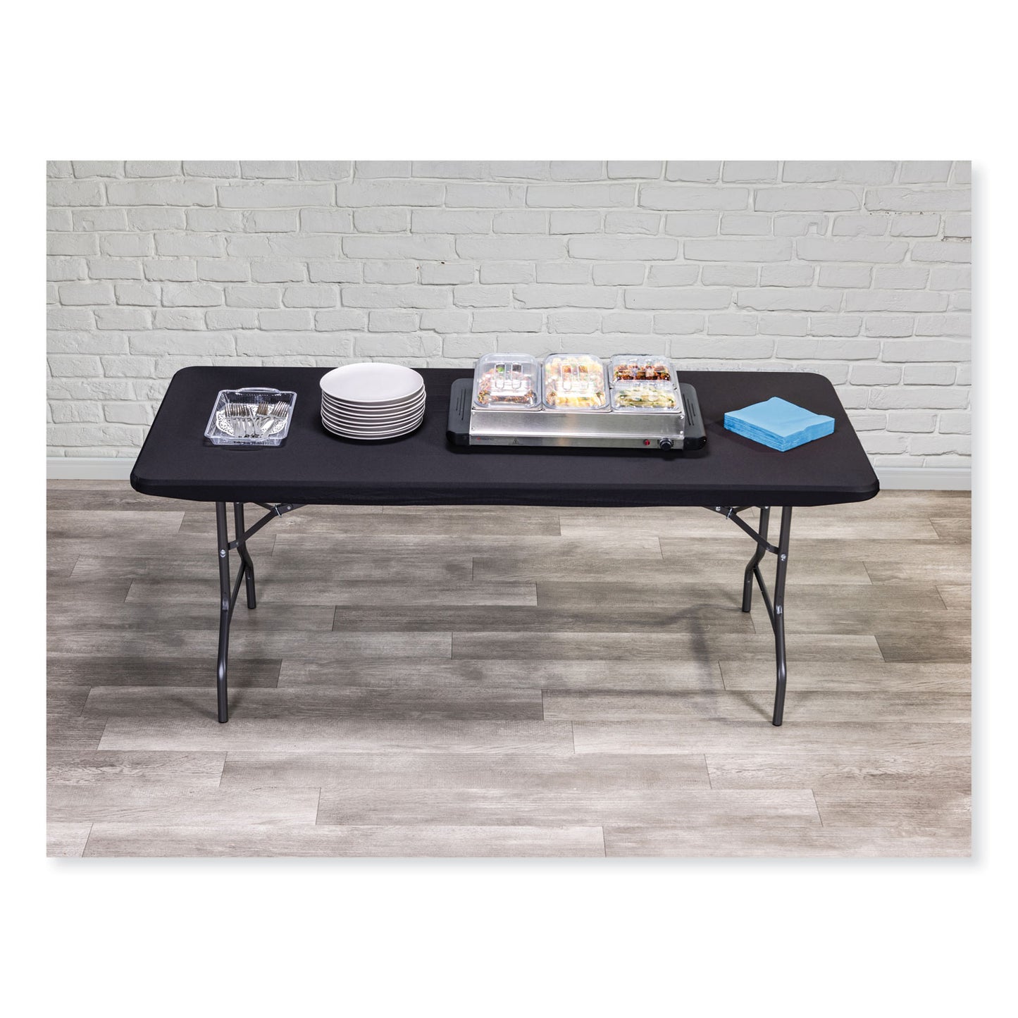 Iceberg iGear Fabric Table Top Cap Cover, Polyester, 30 x 72, Black (16621)