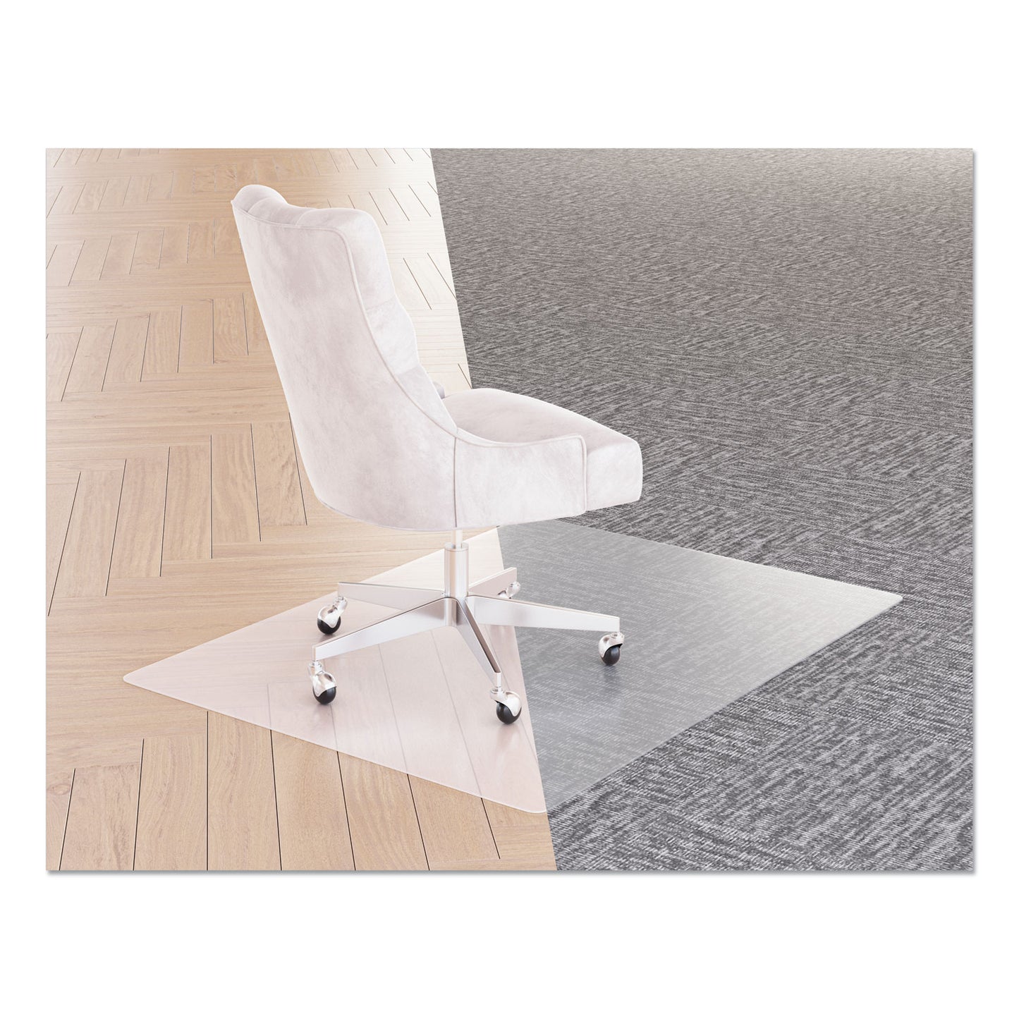 Deflecto SuperGrip Chair Mat, Rectangular, 48 x 36, Clear, Ships Rolled (CM23140SPR6C)