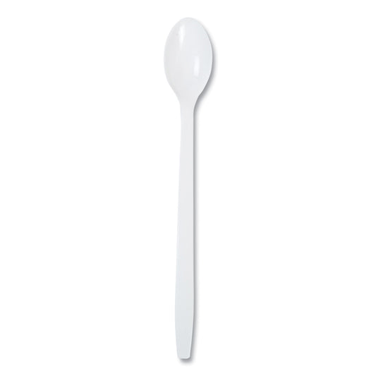 AmerCareRoyal Polypropylene Cutlery, Soda Spoon, 7.87", White, 1,000/Carton (P2303W)