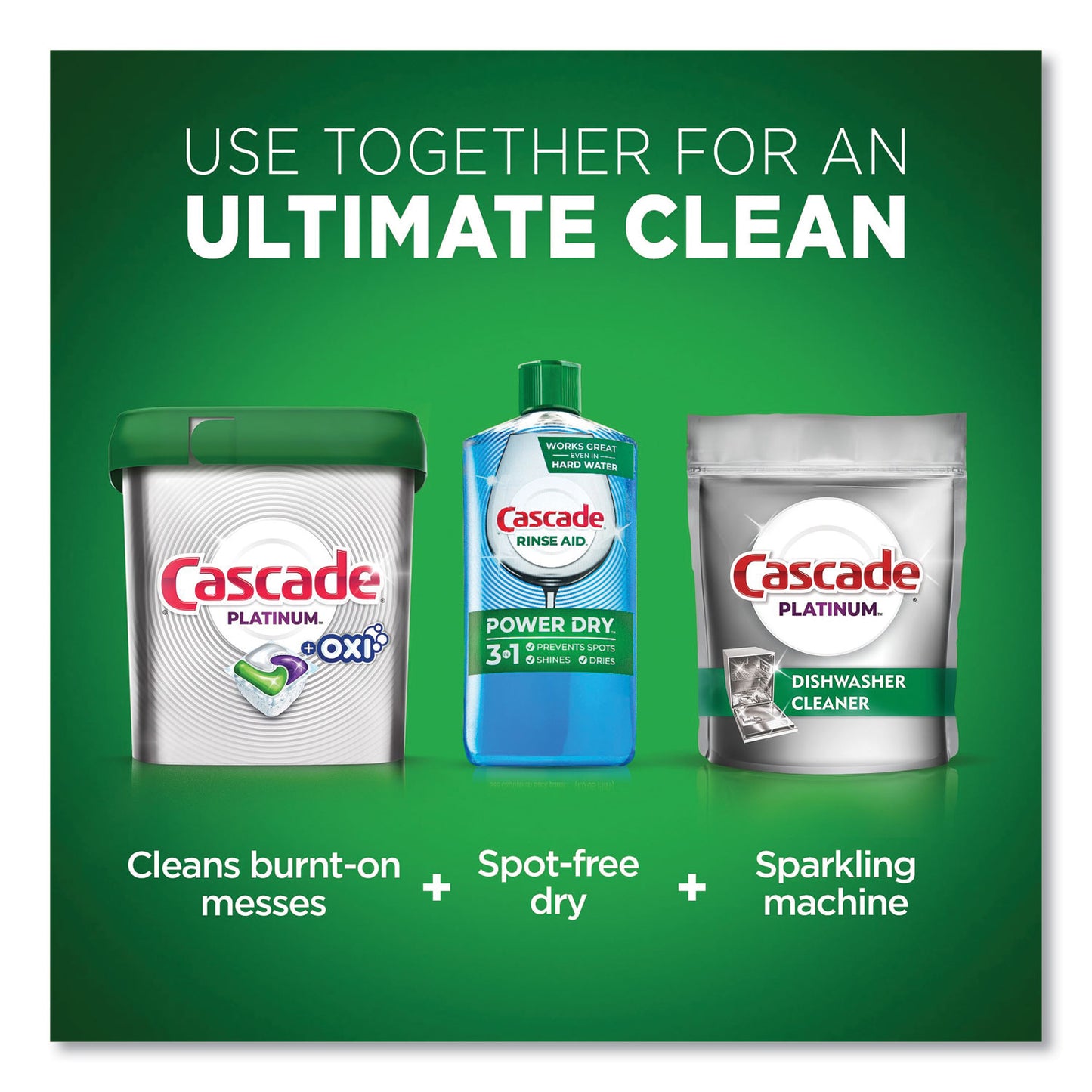 Cascade ActionPacs, Fresh Scent, 26.7 oz Tub, 48/Tub, 3 Tubs/Carton (27425)