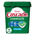 Cascade ActionPacs, Fresh Scent, 40.9 oz Tub, 78/Tub, 2 Tubs/Carton (99269)