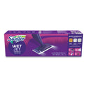 Swiffer WetJet Mop Starter Kit with 10 Pads and 1 Cleaner, 11.3 x 5.4 Head, Silver Handle (49886)