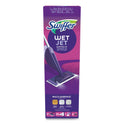 Swiffer WetJet Mop Starter Kit with 10 Pads and 1 Cleaner, 11.3 x 5.4 Head, Silver Handle (49886)