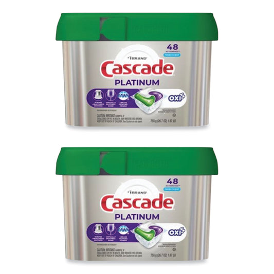 Cascade ActionPacs, Fresh Scent, 26.7 oz Tub, 48/Tub, 3 Tubs/Carton (27425)