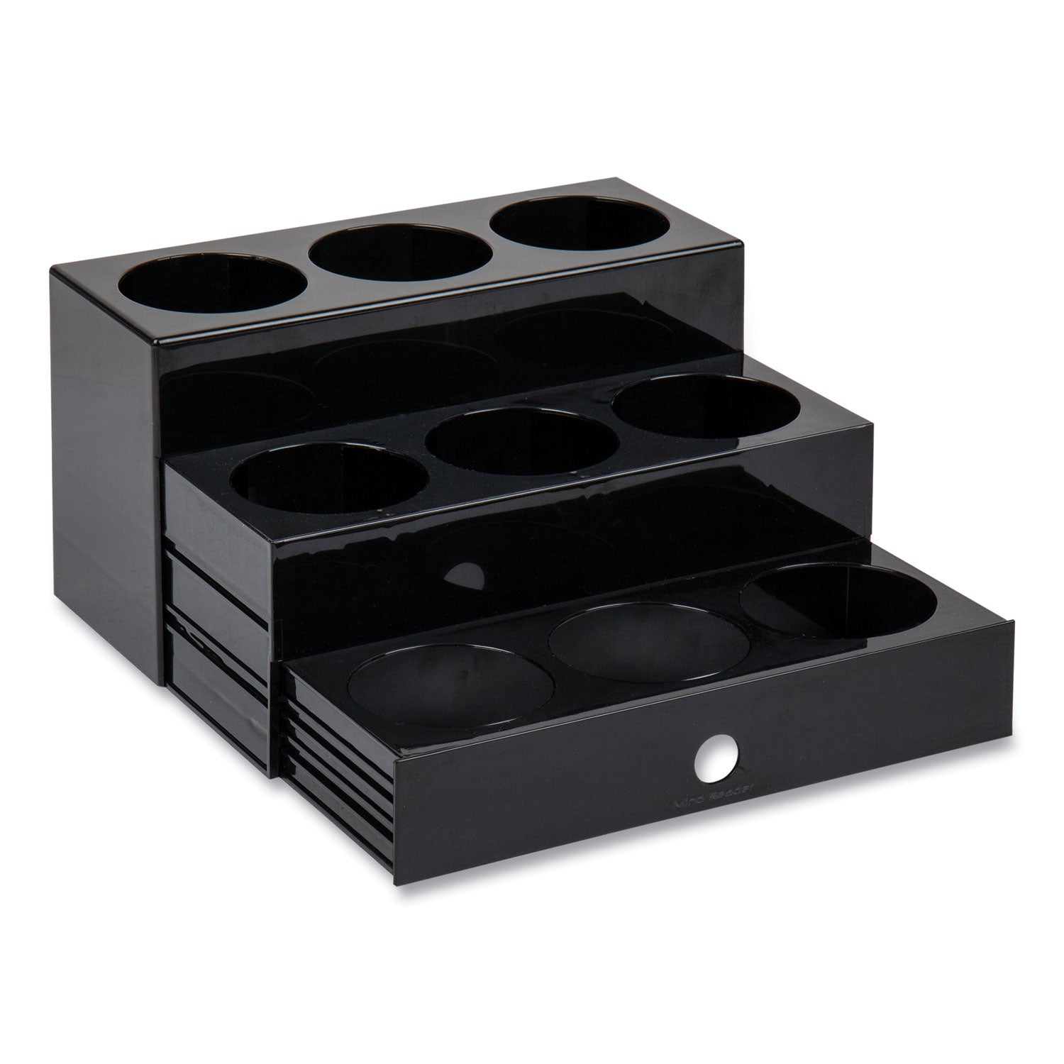 Mind Reader Foundation Collection 9-compartment Nested Syrup Countertop Bottle Organizer, 12.5 X 5 X 7, Black