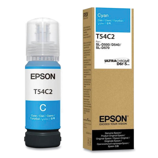 Epson T54C220 (T54C) UltraChrome Ink, 70 mL, Cyan