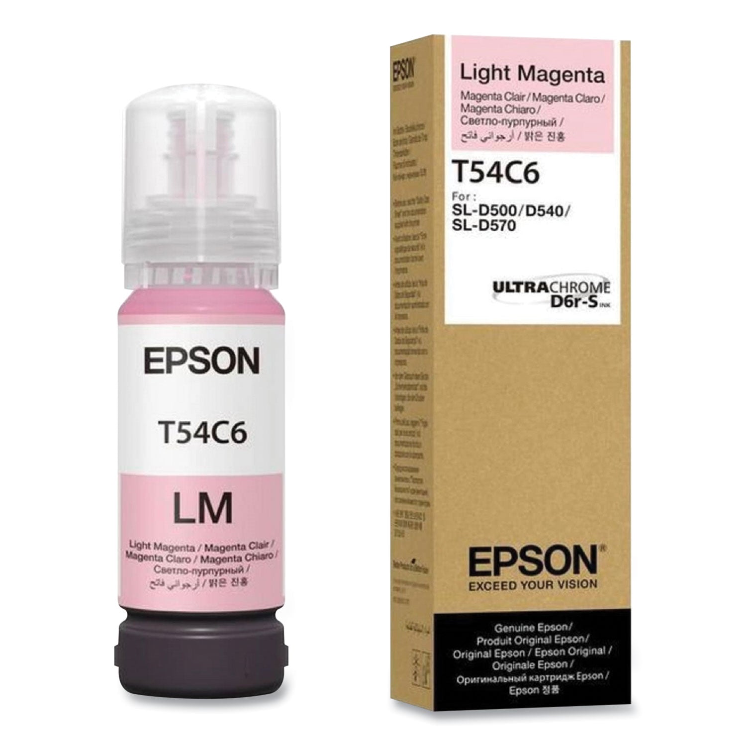 Epson T54C620 (T54C) UltraChrome Ink, 70 mL, Light Magenta