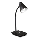 OttLite Wellness Series Infuse LED Desk Lamp with Wireless and USB Charging, 15.5" High, Black (CSA26KUQSHPR)