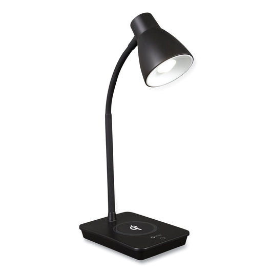 OttLite Wellness Series Infuse LED Desk Lamp with Wireless and USB Charging, 15.5" High, Black (CSA26KUQSHPR)