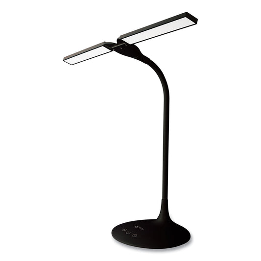 OttLite Wellness Series Pivot LED Desk Lamp with Dual Shades, 13.25" to 26" High, Black (CSN59G5W)