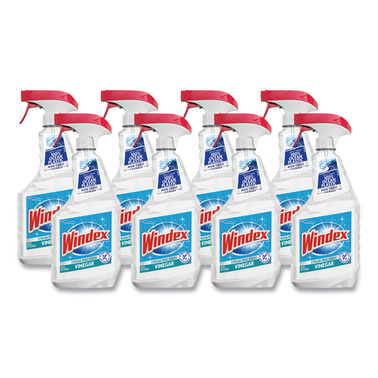 Windex Multi-Surface Vinegar Cleaner, Fresh Clean Scent, 23 oz Spray Bottle, 8/Carton (312620)