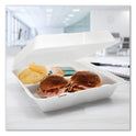 Dart Foam Hinged Lid Containers, 3-Compartment, 9.25 x 9.5 x 3, White, 200/Carton (95HT3R)