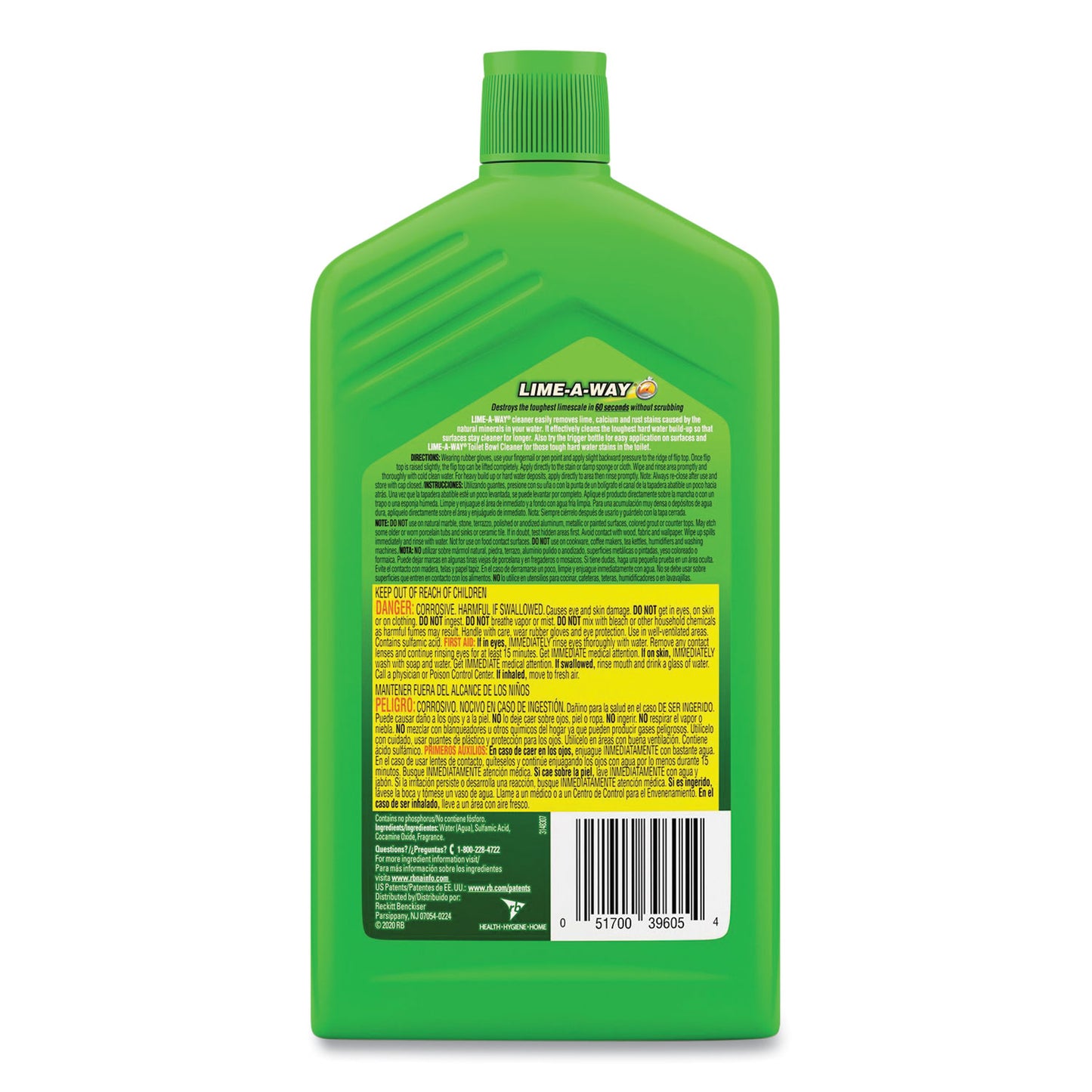 LIME-A-WAY Lime, Calcium and Rust Remover, 28 oz Bottle (87000)