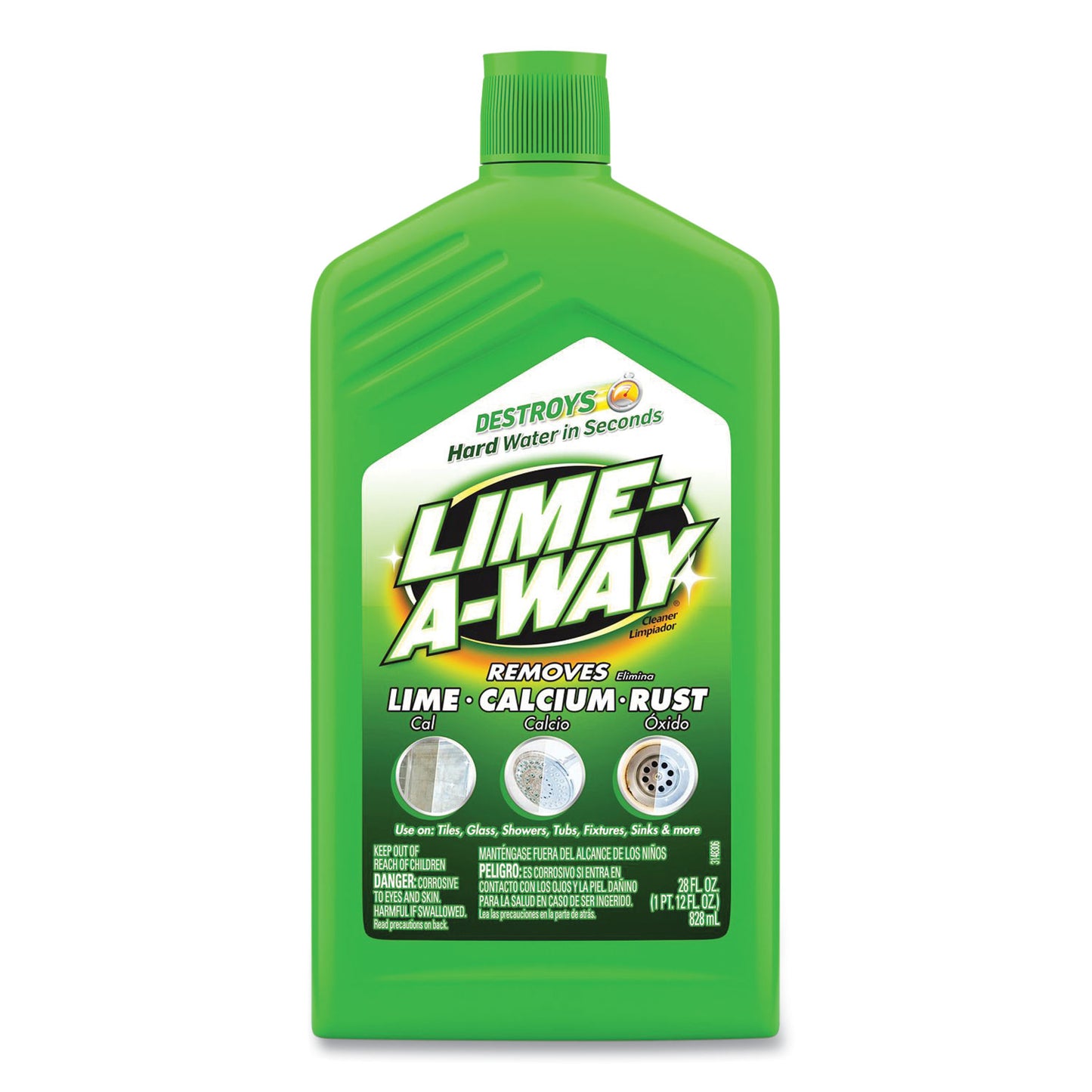 LIME-A-WAY Lime, Calcium and Rust Remover, 28 oz Bottle (87000)