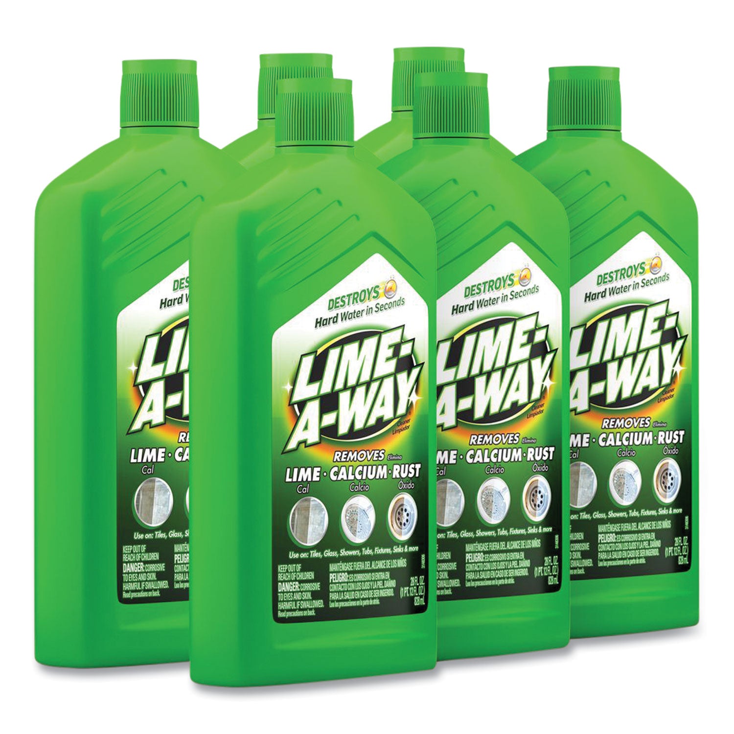 LIME-A-WAY Lime, Calcium and Rust Remover, 28 oz Bottle, 6/Carton (87000CT)