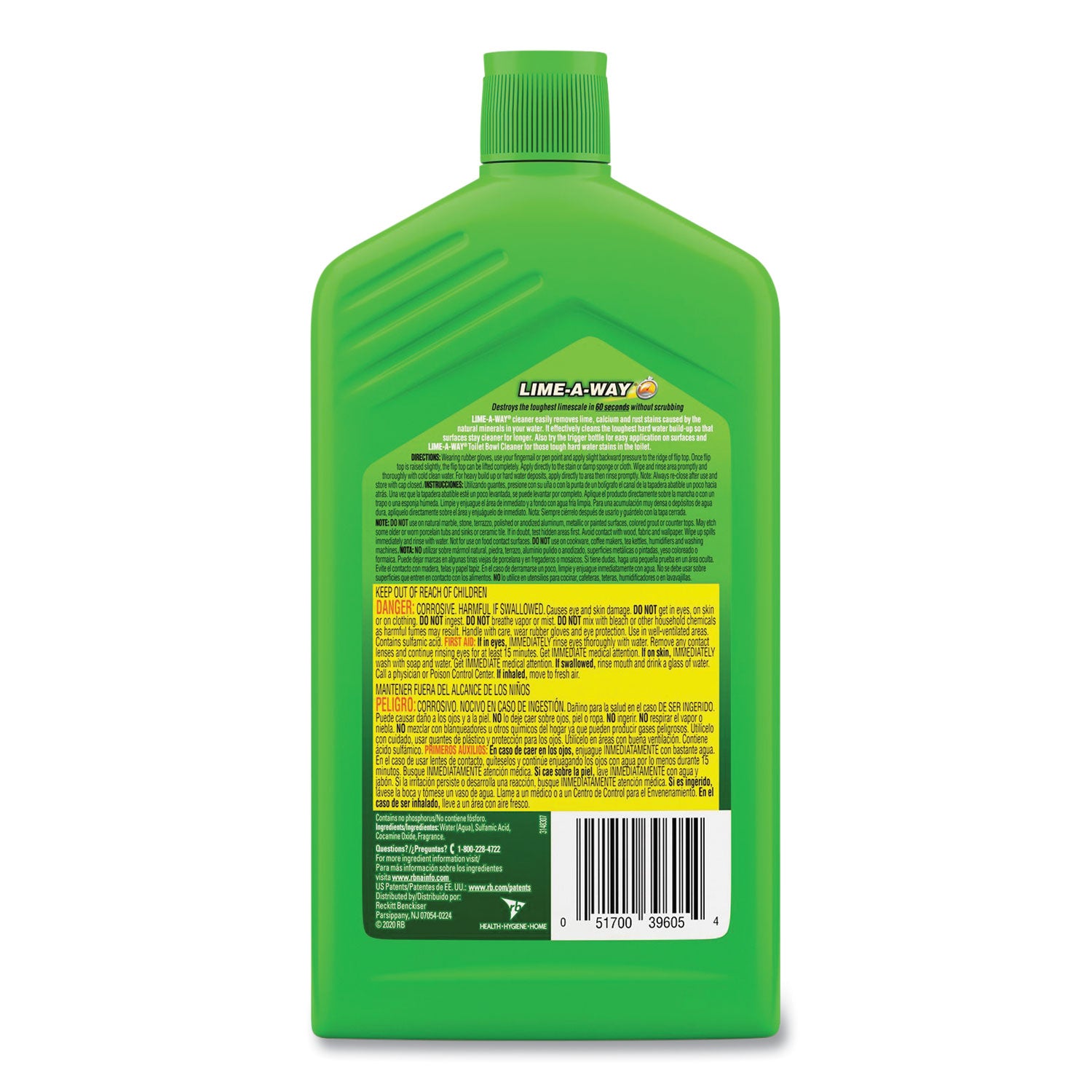 LIME-A-WAY Lime, Calcium and Rust Remover, 28 oz Bottle, 6/Carton (87000CT)