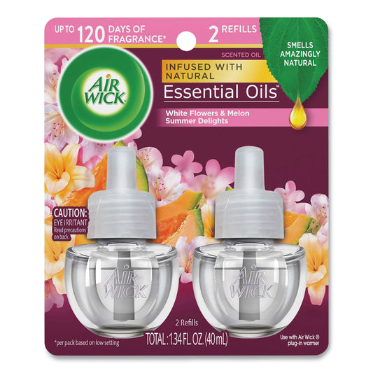 Air Wick Scented Oil Refills, Summer Delights, 0.67 oz, 2/Pack (91112PK)