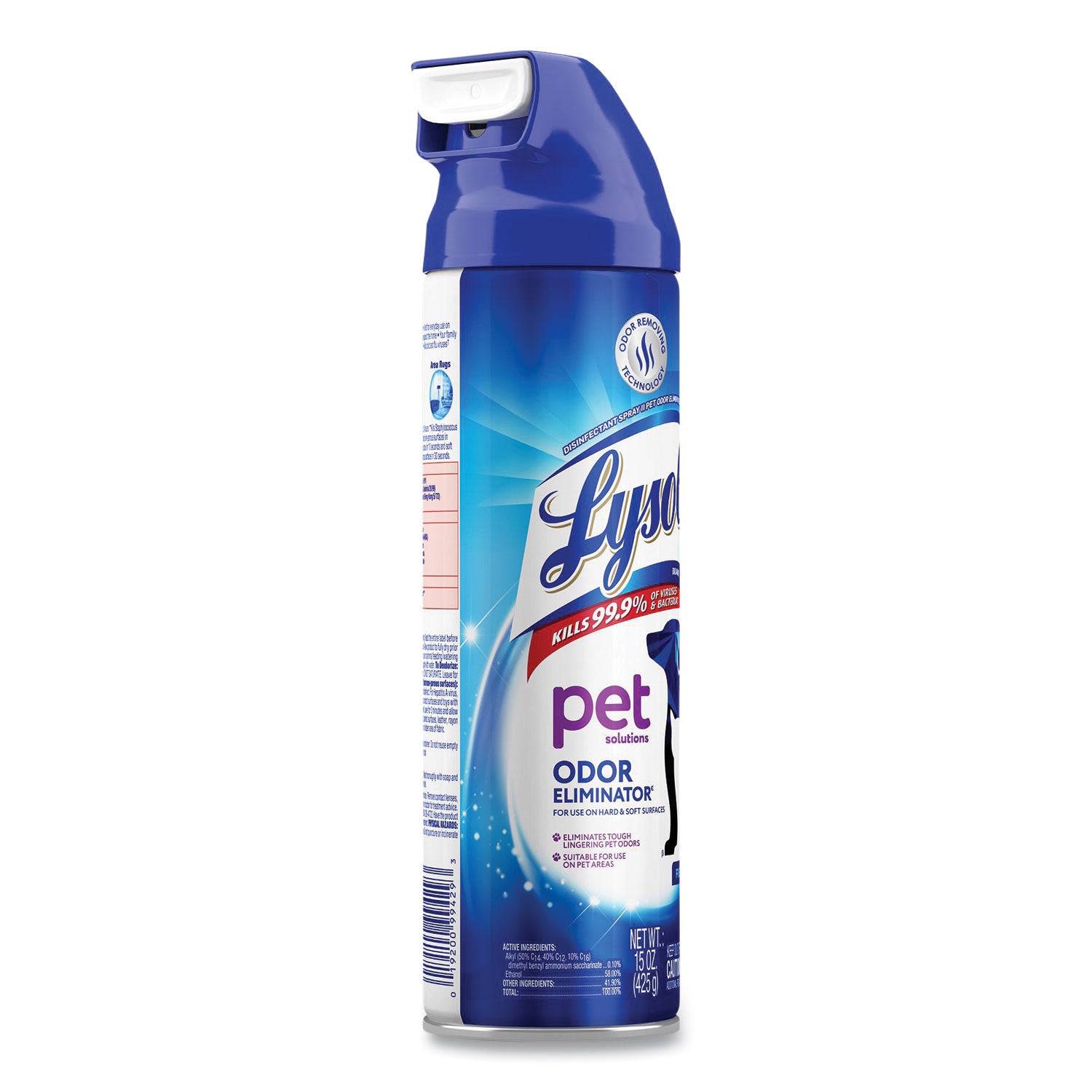 LYSOL Brand Disinfectant Spray II Pet Odor Eliminator, Fresh, 15 oz Aerosol Spray, 12/Carton (99804CT)