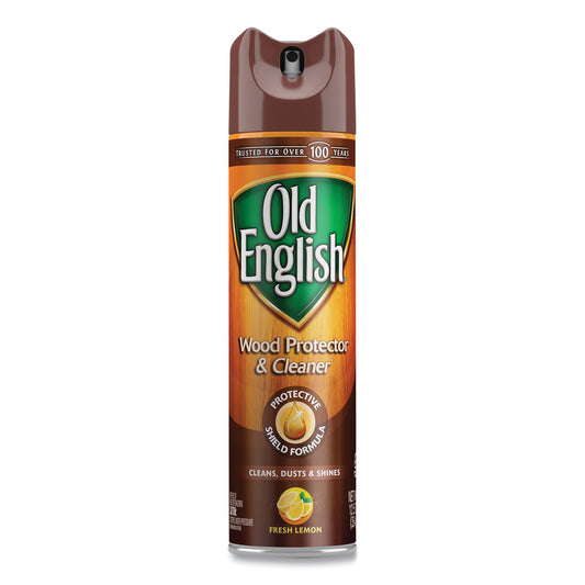 OLD ENGLISH Furniture Polish, Fresh Lemon Scent, 12.5 oz Aerosol Spray, 12/Carton (74035CT)