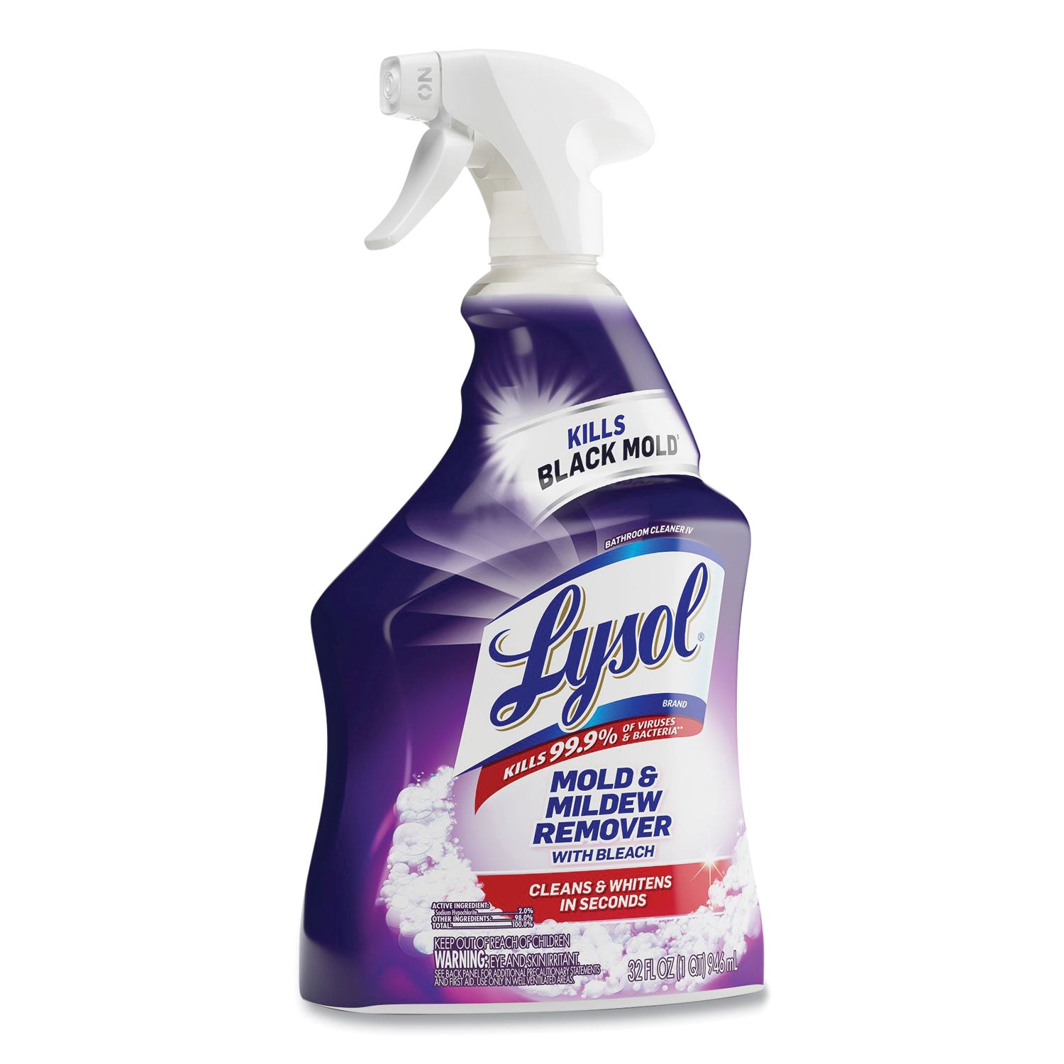 LYSOL Brand Mold and Mildew Remover with Bleach, Ready to Use, 32 oz Spray Bottle (78915EA)