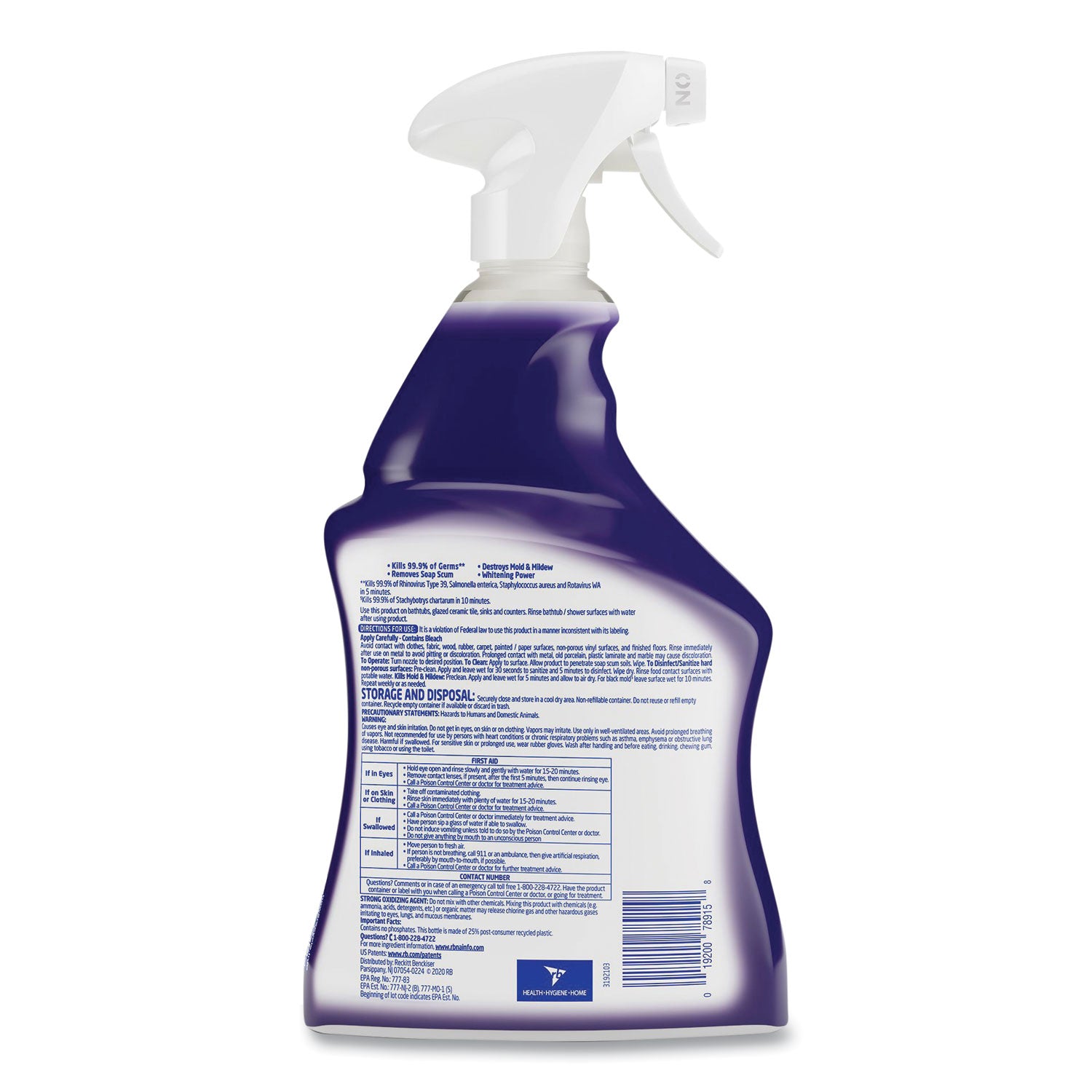 LYSOL Brand Mold and Mildew Remover with Bleach, Ready to Use, 32 oz Spray Bottle (78915EA)