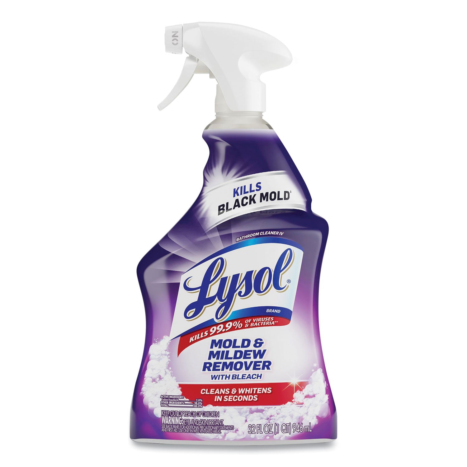 LYSOL Brand Mold and Mildew Remover with Bleach, Ready to Use, 32 oz Spray Bottle (78915EA)