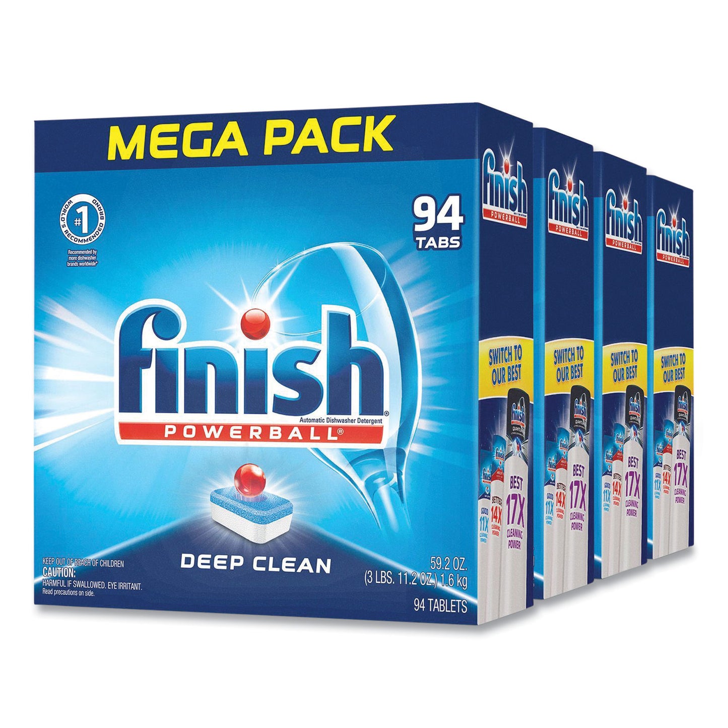 FINISH Powerball Dishwasher Tabs, Fresh Scent, 94/Box (97330)