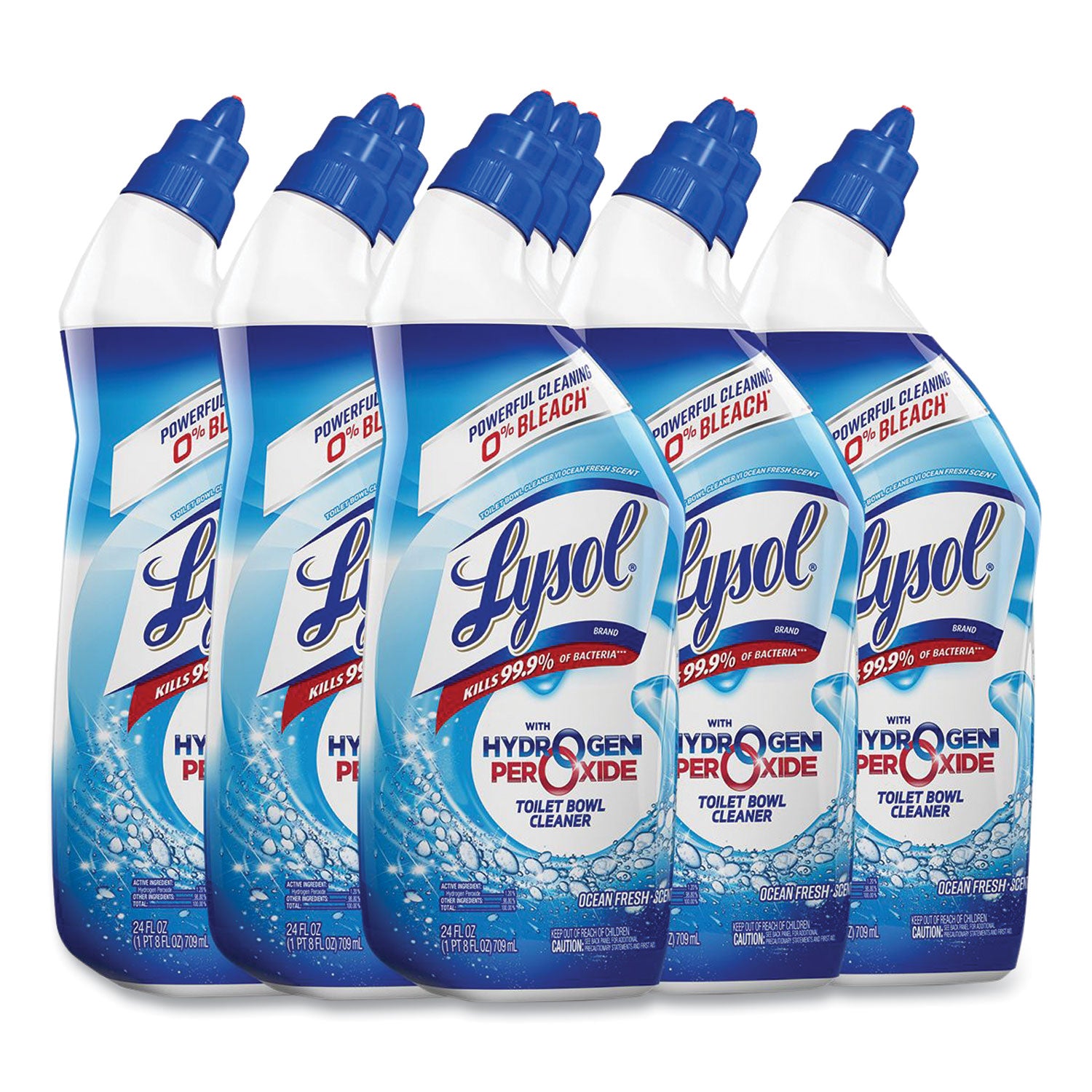 LYSOL Brand Toilet Bowl Cleaner with Hydrogen Peroxide, Ocean Fresh Scent, 24 oz (98011EA)