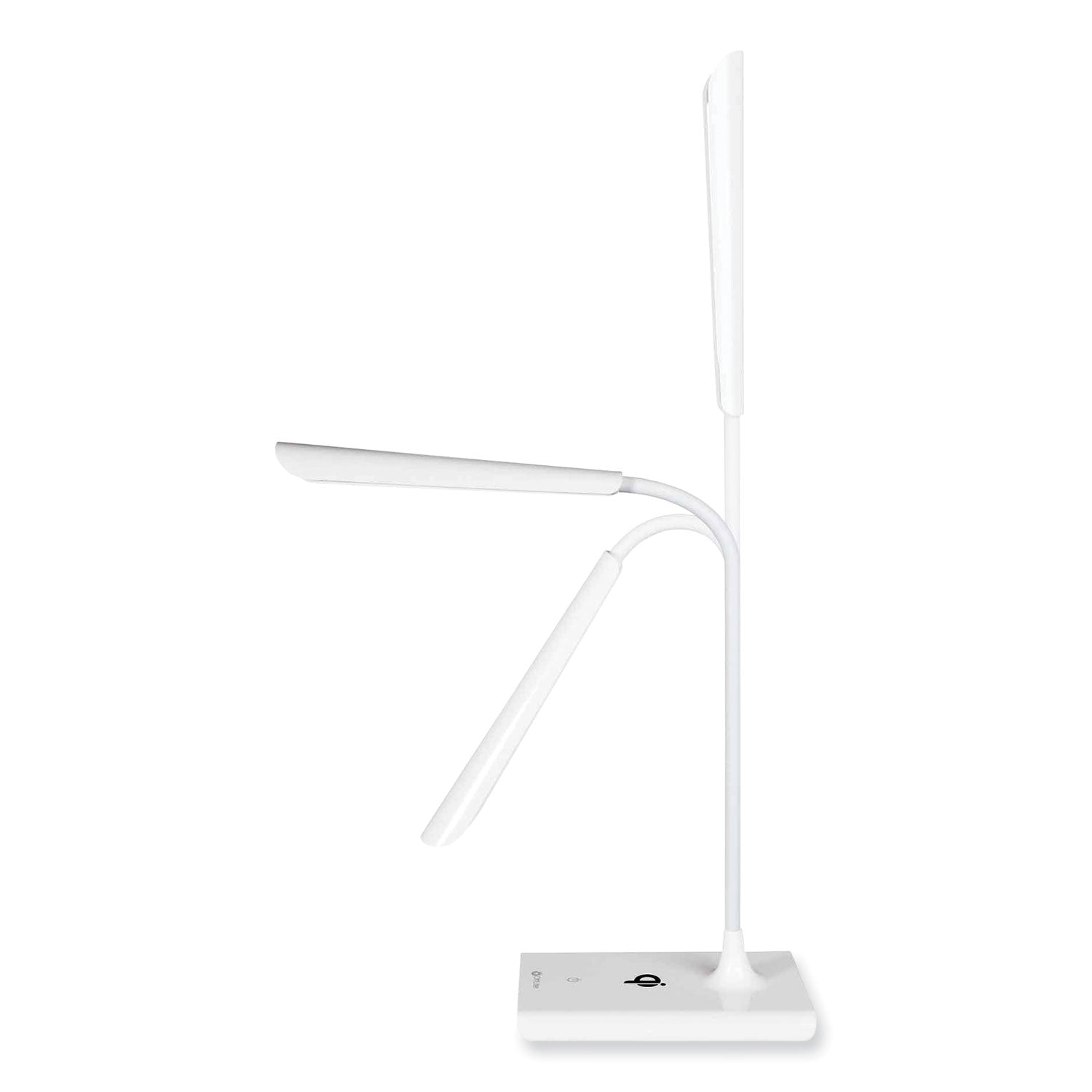 OttLite Wellness Series Power Up LED Desk Lamp, 13" to 21" High, White (CS030QISHPR)
