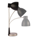 OttLite Wellness Series Adjust LED Desk Lamp, 3" to 22" High, Silver/Matte Black (CS01KC9SHPR)