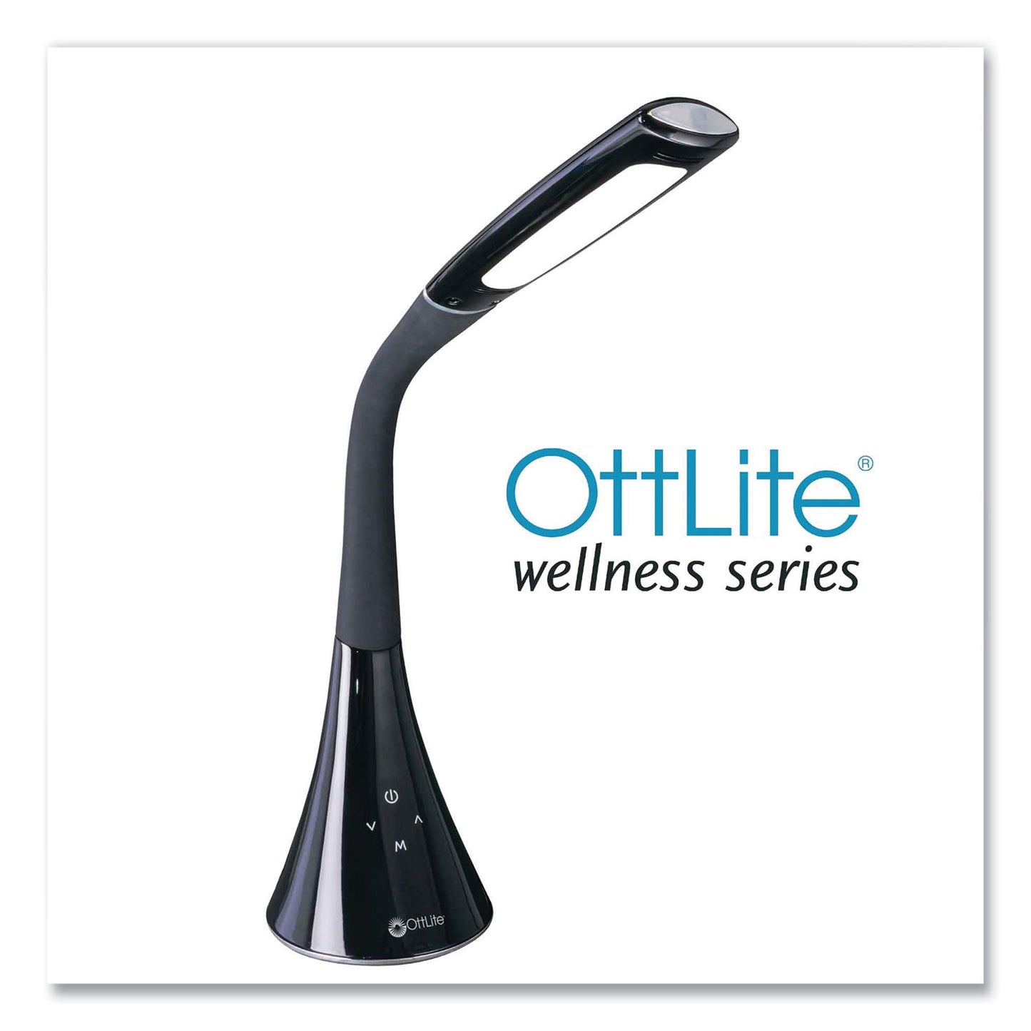 OttLite Wellness Series Swerve LED Desk Lamp, 23.25" High, Black (CSN34KCCSHPR)