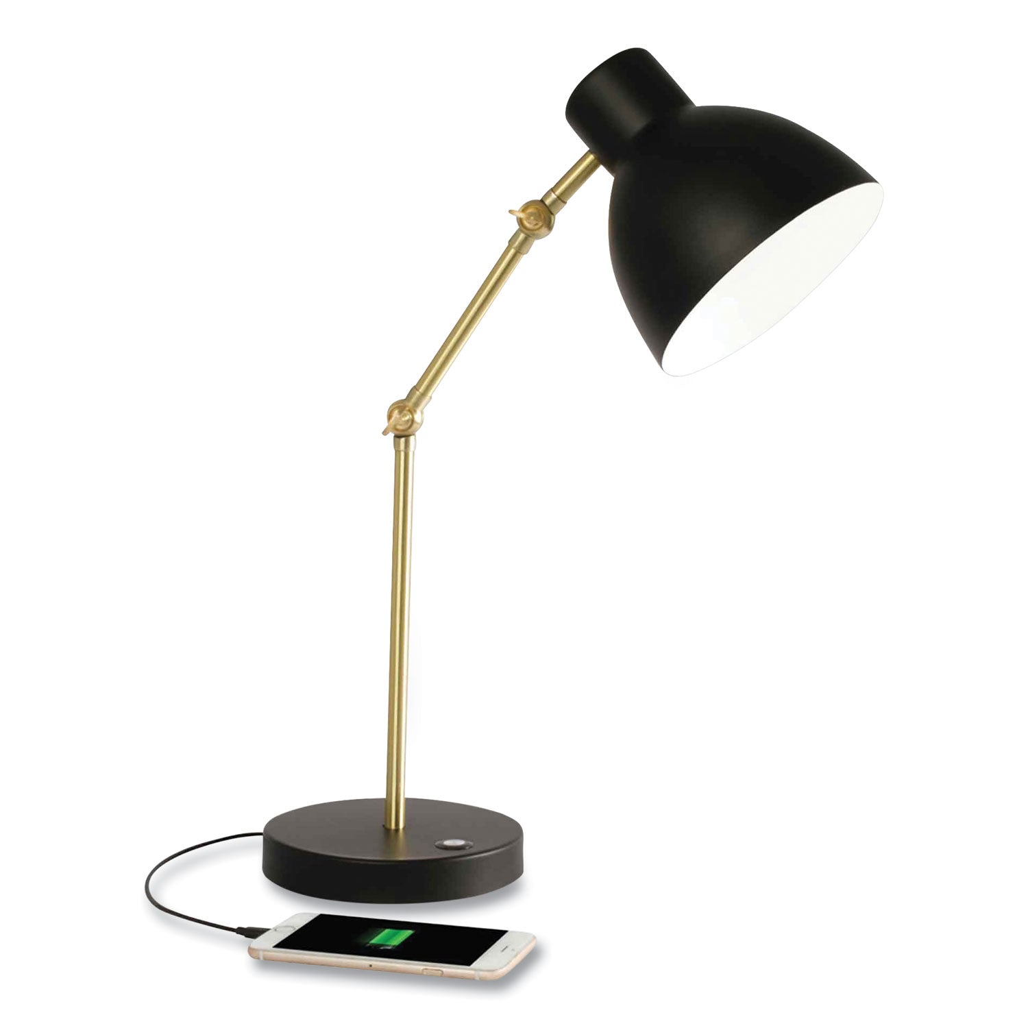 OttLite Wellness Series Adapt LED Desk Lamp, 7" to 22" High, Black (CS01B19SHPR)