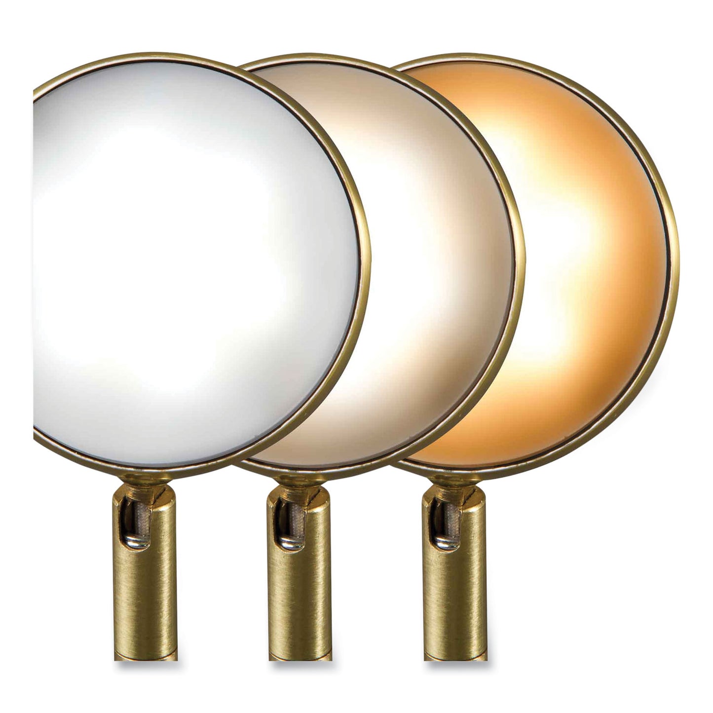 OttLite Wellness Series Direct LED Desk Lamp, 4" to 18" High, Brass (CS01BS9SHPR)